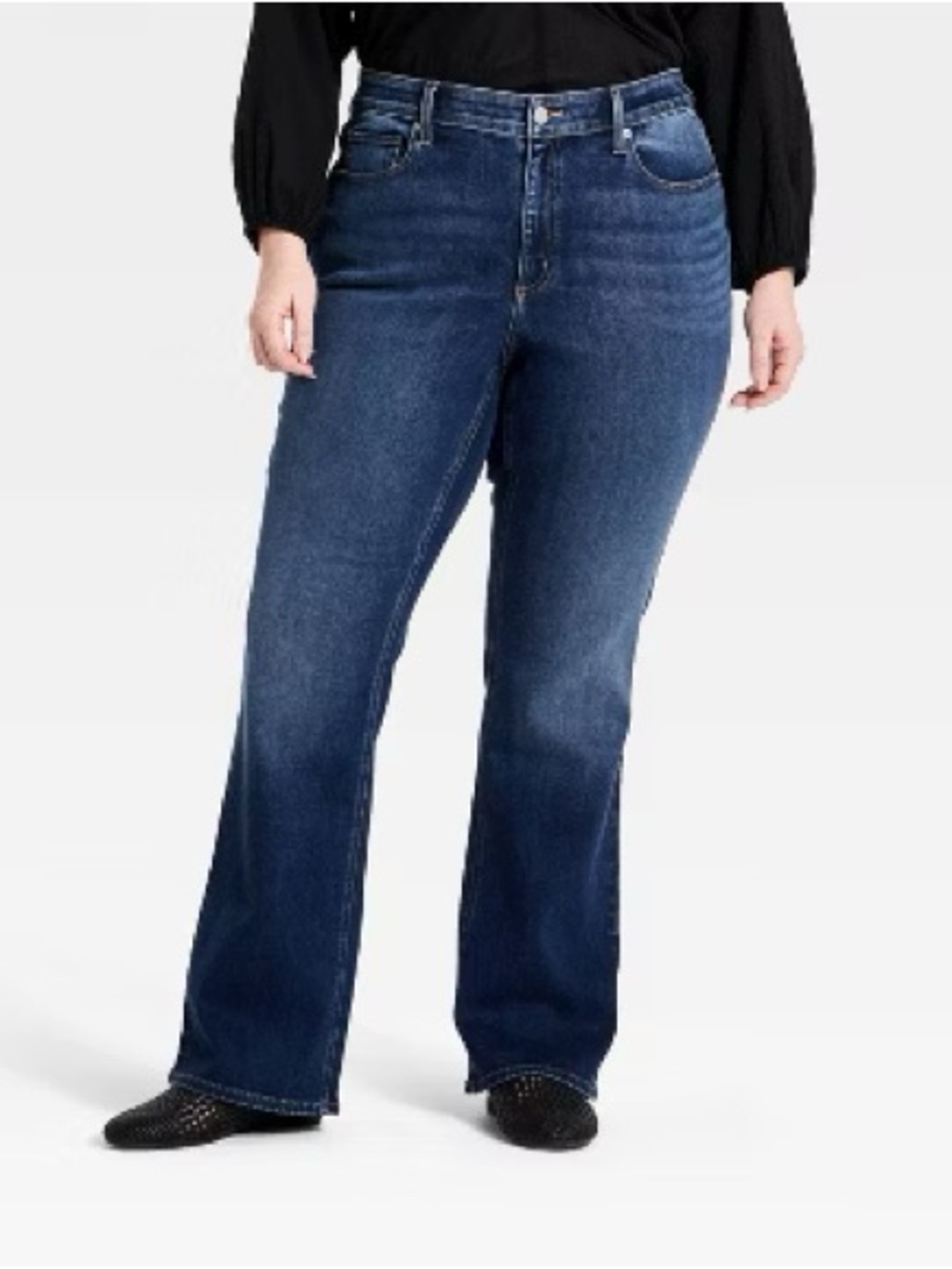 Classic Mid-Blue Flared Women's Jeans